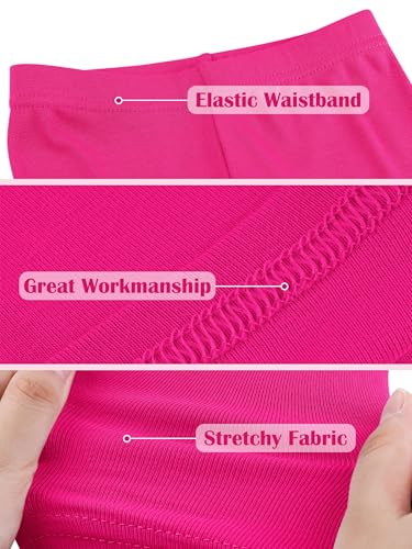 5 Pack Girls Cotton Leggings Full Length Soft Comfortable Leggings Elastic Waistband Stretchy Footless Tights Pants2