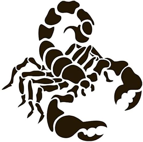 Scorpio Zodiac Vinyl Sticker Decals for Car Bumper Window Laptop Tablet Phone (Black, 4