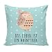 Mr. & Mrs. Panda 40x40 Kissen Eule Indianer - Federschmuck, Motivkissen, Kissenhülle, Abenteuer, Das Leben ist EIN Abenteuer, Sofakissen, Spruch schön, Waldtiere, Dekokissen, Kopfkissen