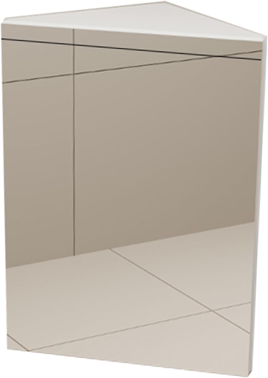 Bathroom Corner Cabinet with Mirror,Woodn Frame HD Mirror,Hanging 2/3 Shelf Storage Cabinet,Capacity 40kg,for Bedroom Apartment(2-Tier)