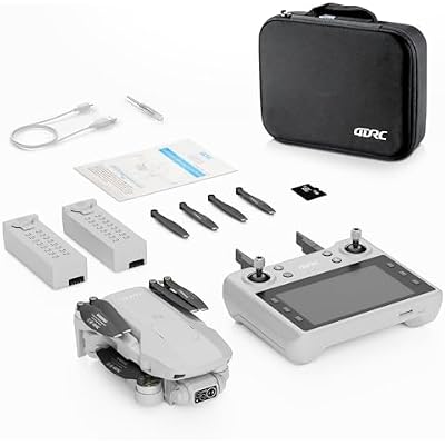 4DF8 GPS Drone with 4K HD Camera, White, 5GHz FPV Transmission, 4.5 LCD Screen on Controller,60 Min Flight Time, Brushless Motor, for Beginners,32GB memory card