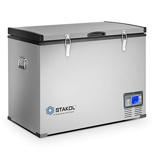 Image of Car Refrigerator, Vehicle-mounted Refrigerator, Car Truck Mini Freezer, Single-door Mini Freezer for Car Use, 115L Single Door Car-held Mini Refrigerator for Self-driving Travel Use