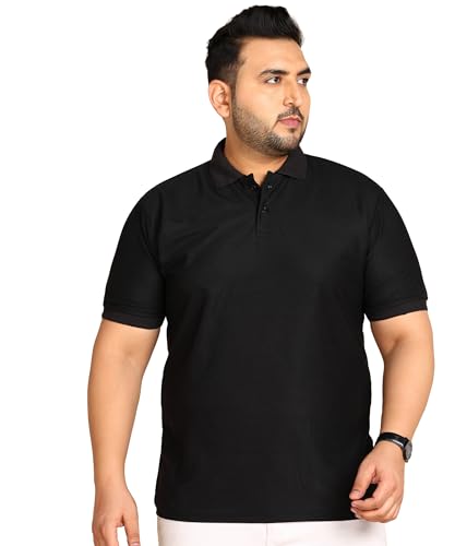 Image of INKKR Plus Size Solid Men's Polo Neck T-Shirt