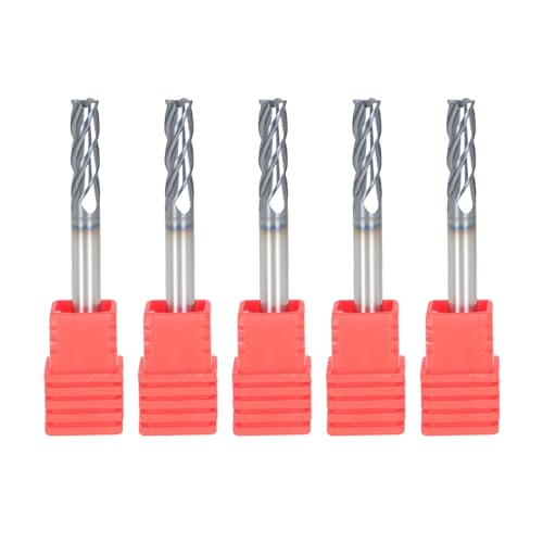 Image of waltyotur 3 /16 Inch 4 Flute Carbide End Mill 5 /8 Cut Length x 2 Overall Length x 3 /16 Shank Diameter for Aluminum Cutting Non Ferrous Metal Up Cutting 5 Pieces