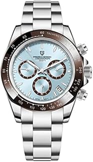 RollsTimi Pagani Design 1644 Herren-Chronographen-Uhren, Japanisches VK63-Uhrwerk, Panda-Zifferblatt, Keramik-Lünette, Edelstahl, Mode, Sport, wasserdichte Quarzuhr