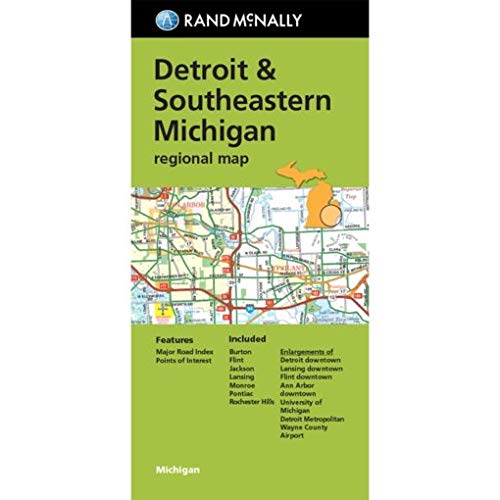 Rand McNally Folded Map: Detroit and Southeastern Michigan Regional Map Map – Folded Map, April 3, 2019