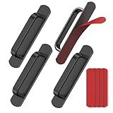 Mixizigoz Tiradores adhesivos de 5.7 pulgadas para gabinete, negro)