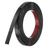 QUARKZMAN Moulure Noire Autoadhsive Dcoller Et Coller, 0.8 Pouce x 39.4 Pieds Ruban Miroir, Bande De Bordure En PVC Souple Pour Dcoration De Mur