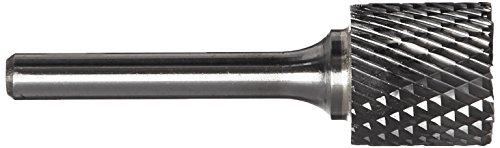 Image of Drill America SA-16 Carbide Burr /Rotary File Cylindrical Double Cut for Die Grinder 3 /4 inch Dia. x 3 /4 inch Cut Length with 1 /4 inch Shank and 2-1 /2 inch Overall Length, DUL Series