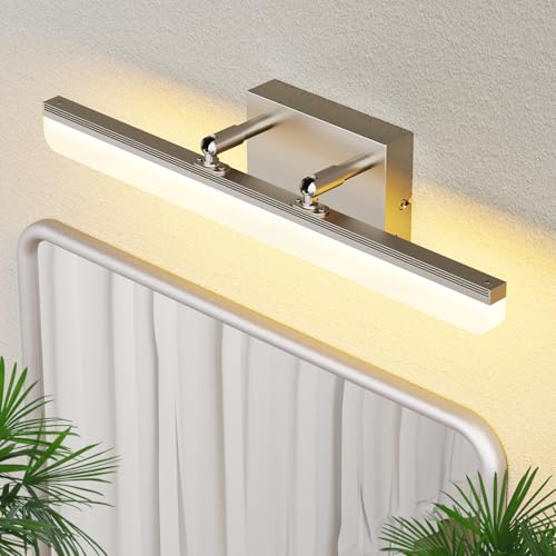 Top 10 Best Led Lights for Bathroom Review Guide 11 KELIDEN Brushed Nickel Vanity Light, 15.7” Dimmable LED Bathroom Light Bar with 5CCT, Adjustable Angle – Modern Wall Lighting for Bathroom, Powder Room, Bedroom, Apartment, Hotel