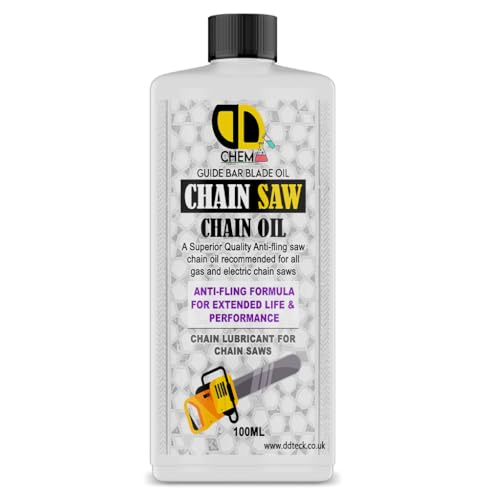 100ml | Chainsaw Chain & Bar Oil For All Makes & Models Premium Lubricant Anti Rust Chainsaw Chain Oil Non Toxic Lubricating Bio Mineral Oil (100ml)