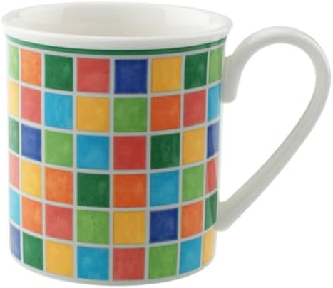 Villeroy & Boch Twist Alea Limone Mug, 10 oz, Premium Porcelain, White/Yellow