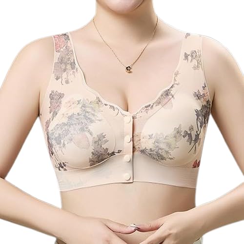 Women's Polyester No Ring Anti Sag Big Breast New Moms Padded Front Open Feeding Bra Maternity Baby Nursing-image-36