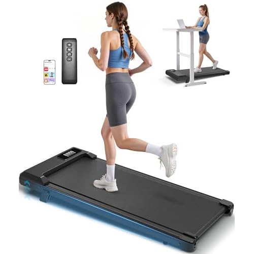 CIIHI Walking Pad with Incline Home - Small Walking Pad Treadmill Under Desk for Apartment Office - 300 lbs Capacity - 8% Manual Incline - APP & Remot