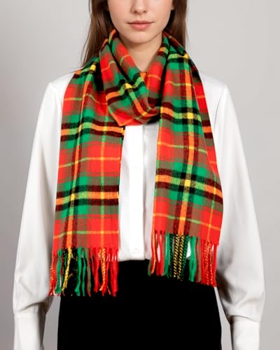 Achillea Scottish Tartan Plaid Scarf - Warm Cashmere Feel Winter Scarf, Scarves for Holiday, Christmas & Daily Wear2