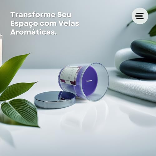 ETHMIX, Vela Aromática Perfumada, Lichia e Chá Branco, Longa Duração
