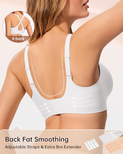 Image of LetsJoli Wireless Bras for Women No Underwire Jelly Bras Seamless Push Up Full Coverage Bralettes Comfortable Everyday Bra
