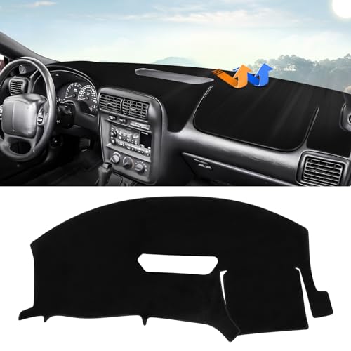 Image of Autorder Dashboard Cover Mat for Chevy Chevrolet Camaro 1997 1998 1999 2000 2001 2002 Accessories Dash Cover Upgrade Velvet Dash Mat Sunshade Glare UV Rays Protector