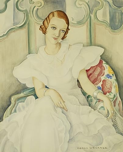 Affiche Gerda Wegener portrait de femme impression toile 60x90cm salon