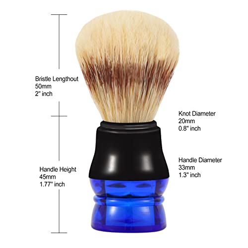 Genixart Shaving Brush, Pure Bristle Shave Brush, Barber Grade Shaving Brushes for Man Personal Wet Shave Home or Travel (1pc Gift Pack)
