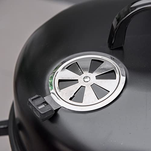 Outsunny Vertical Charcoal Bbq Smoker, 3-In-1 16" Round Charcoal Barbecue Grill With 2 Cooking Area, And Thermometer For Outdoor Camping Picnic Backyard Cooking, Black #TOP6