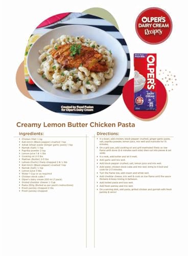 Olper's Dairy Cream 200ml (6.76Oz) | Pack of 3 | Rich & Luxurious | Whipping Cream For Desserts | Suitable For Baking, Coffee & Tea | Made with Fresh Milk