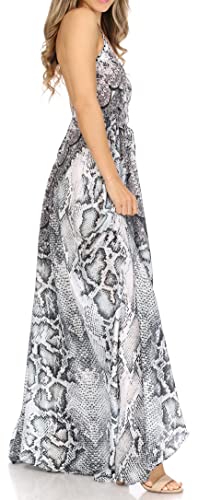 Image of Sakkas Lizi Womens Maxi High-Low Halter Handkerchief Long Dress Beach Party