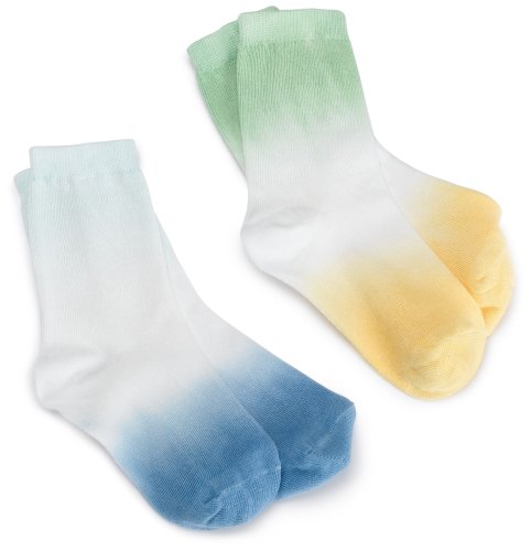 Jefferies Socks Big Girls' Dip Dye Crew (Pack of 2)