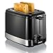 Produktbild Melissa 16140148 Toaster - Für zwei Scheiben Toast - 7 Stufen - Brötchenaufsatz - Auftaufunktion - Abbruchtaste - 800 Watt - schwarz