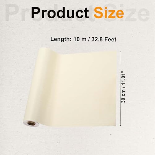 Image of PATIKIL Wood Grain Tape 12 inch x 32 ft, Self-Adhesive Wood Texture Repair Tape Realistic Wooden Effect Patch for Furniture Cabinets Floor Walls, Beige