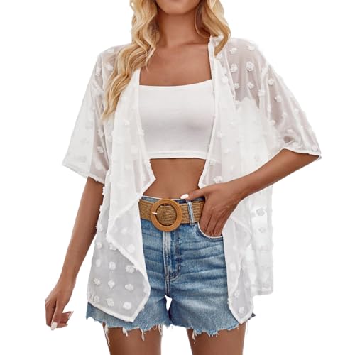 MODSGUE Donna Bolero Pizzo Giacca Festivo Corto Cardigan Manica 3/4