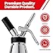 OSJCOOK Whipped Cream Dispenser Stainless Steel Cream Whipper Mirror Finish,500 mL/1 Pint Professional Cream Maker,5 Various Stainless Decorating Nozzles,1 Cleaning Brush,N2O Chargers NOT included