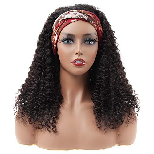 Image of ISEE Headband Wig Glueless Kinky Curly Human Hair Wigs for Women 24 Inch