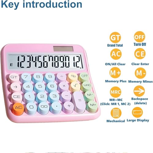 Image of CBK KARUIDA Standard Calculator 12 Digit with Large LCD Display and Big Buttons, Office Accessories for Desk,Cute Calculator for Office,School, Home,Basic Calculator Business