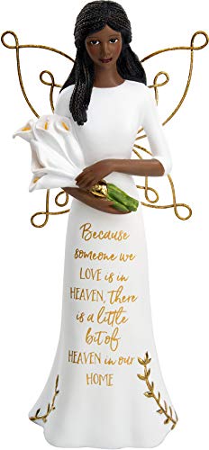 Pavilion - Because Someone We Love is in Heaven - 7.5 Inch Collectible in Memory Ebony Angel Figurine