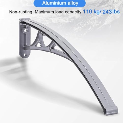 UV-Schutz, regenfester Überdachung, robuster Aluminiumrahmen und Polycarbonat-Dach für Garten, Veranda und Tür, Wetterschutz, Outdoor-Zubehör