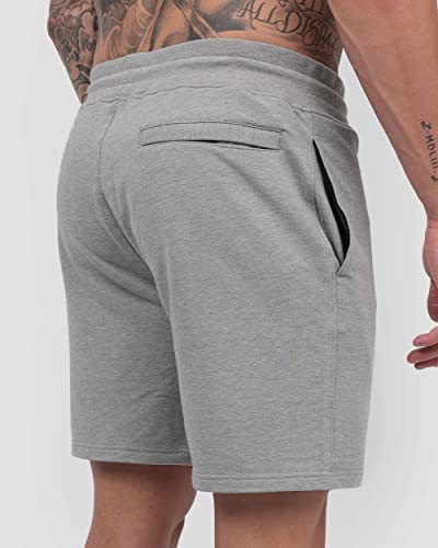 Into The Am Men's Terry Fleece Lounge Shorts - Basic Sweat Shorts With Pockets And Drawstring For Men (Grey, 3X-Large) #TOP4