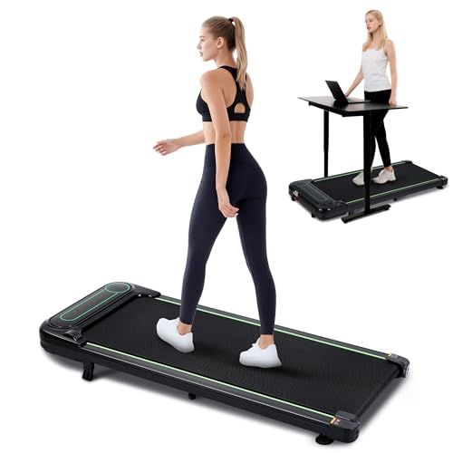 Alphaflow Walking Pad Treadmills for Home with Incline Walking Treadmill Under Desk Compact Running Machine LED Display Remote Control Adjustable Speeds 1-6km/h