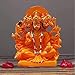 Export Store Lord Panchmukhi Hanuman Statue Marble Resin for Pooja Gift Showpiece Vastu, Home Decor Murti Idol and Figurine (Size : 4 Inch) Orange.