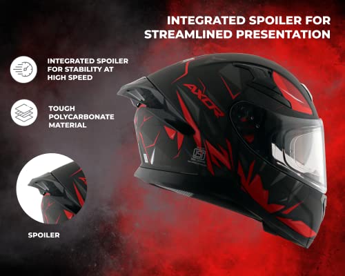 Image of Axor Apex Hunter D /V Dull Black Red Helmet-XL