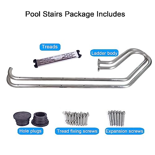 Escalera para Piscina Acero Inoxidable 2 Pasos Antideslizante miniatura 6