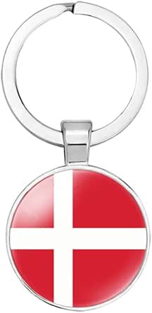 Guatemala Flag Keychain - Stainless Steel Key Ring With Glass Inlay, Patriotic Gift