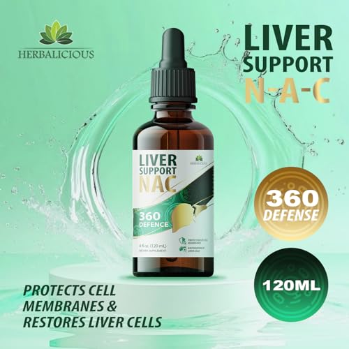Image of Liver Support NAC 360 Defense - Liquid Liver Health with NAC, Milk Thistle, Dandelion, Chicory, Turmeric, Chanca Piedra, Beet Root & Zinc - Supports Liver Detox, Cleanse & Cellular Health - 4 Fl Oz
