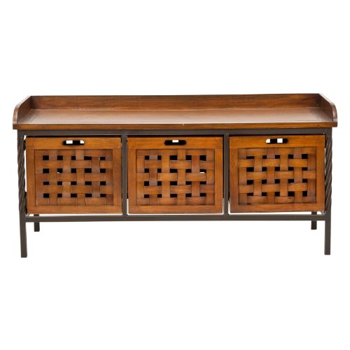 Safavieh-American-Homes-Collection-Isaac-Filbert-Brown-Wooden-Storage-Bench Safavieh American Homes Collection Isaac Filbert Brown Wooden Storage Bench