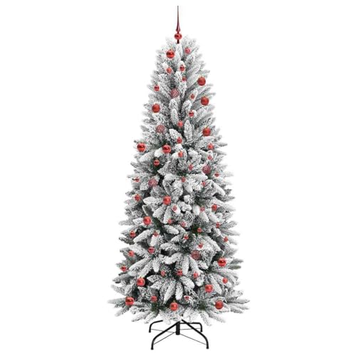 Árbol de Navidad artificial 210 cm con luces LED decoraciones modernas interiores 3