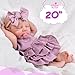 Aori Lifelike Reborn Baby Girl Dolls - Realistic 20-Inch Newborn Doll with Poseable Limbs and Feeding Kit, Weighted Real Life Reborn Baby Doll Gift Set for Seniors, Collectors and Kids 3+