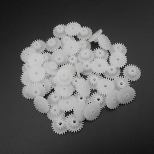 Tool Part for 500Pcs 0.5 Modulus 0.5M Double Gear Reduction Bilayer Gears 24 Teeth + 12 Teeth Aperture 2.05mm 2B Loose Fitting 24T 12T 24122B