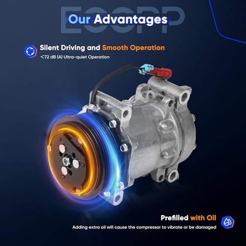 Image of ECCPP AC Compressor Fast Cooling 1997-1998 Fit for Chevrolet T6500 6.0L 6.6L 7.2L 2004-2009 Fit for GMC T6500 T7500 T8500 7.8L Air Conditioning Compressor