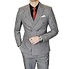 UNINUKOO Mens Suits 2 Piece Double Breasted Tuxedo... #2