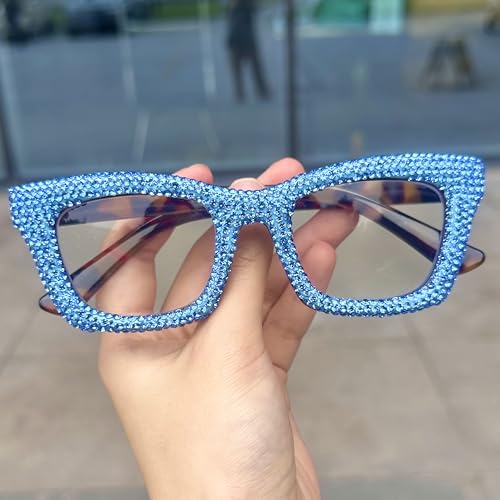 Image of 3 pack style Spring hinge Readers Blue Light Blocking Computer Square Reading Glasses for Women Men (Bdiamond, 2.0)